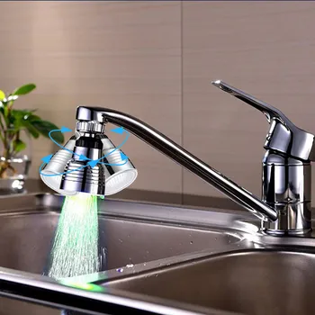 

Led Faucet Aerator 360 Rotatable Luminescent Faucet Nozzle Temperature Change Color Changing Sink Faucet Sprayer Aireador Grifo