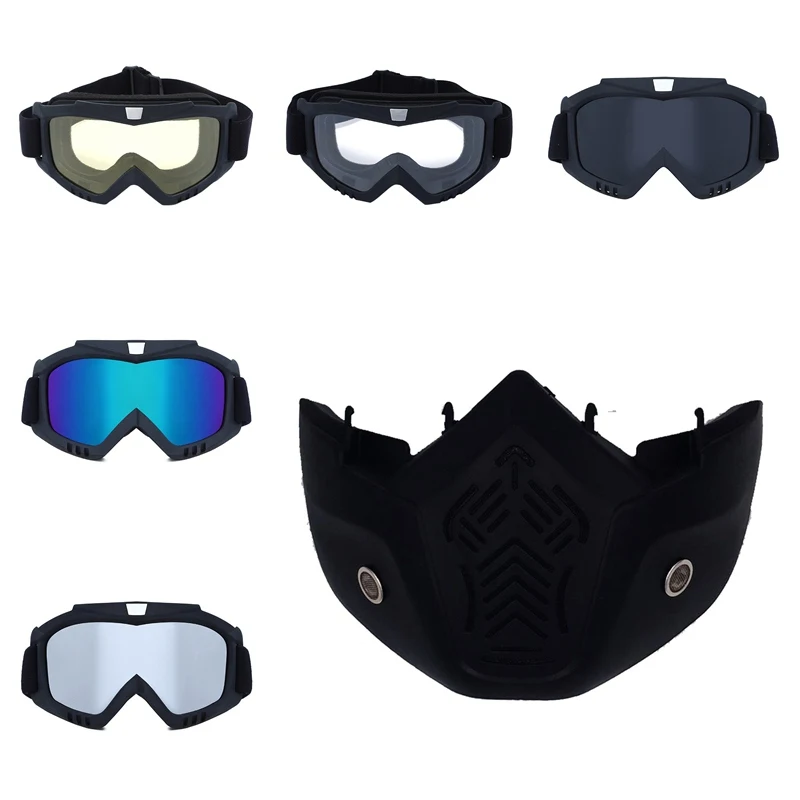 Windproof Skiing Glass Motorbike Helmets Goggles Ski Snowboard Mask Winter Snowmobile Goggles Motocross Sunglasses