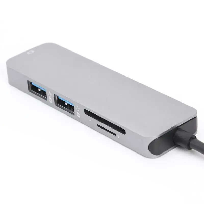 5 в 1 адаптер type-C концентратор к HDMI TF USB3.0x2 удлинитель док-кабель для MacBook с широкой совместимостью и удобством использования
