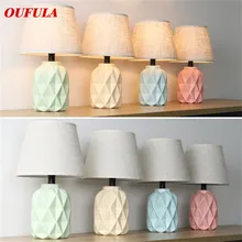 OULALA – lampe de Table en céramique, tissu contemporain de luxe moderne pour bureau, salon, salon, chambre d'hôtel