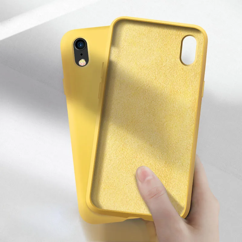 Yellow Чехол из жидкого силикона для samsung Galaxy Note10 9 S10E S9 S8 J4 J6 плюс A6 A7 A80 A70 A60 A50 A40 A30 A20E A10 M20 M30 крышка - Цвет: Yellow