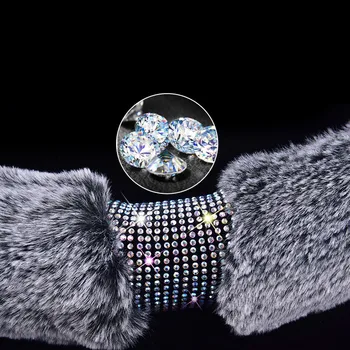 

New Arrival High Quality 38CM Car Steering Wheel Covers Winter Plush Creative Diamond Handlebar Cover