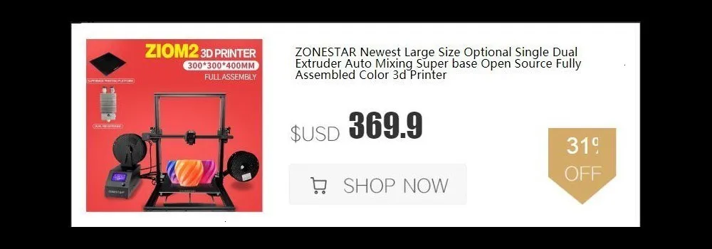 ZONESTAR 3D принтер Экструдер Насадка для 1,75 мм нити Размеры 0,2/0,3/0,4 мм Совместимость с ultimaker MK7 MK8 Reprap