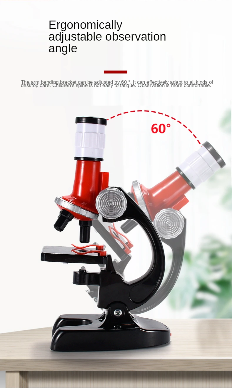 Microscope Kit Lab Science Educational Toy Gift Refined Biological Microscope For Kids Gifts