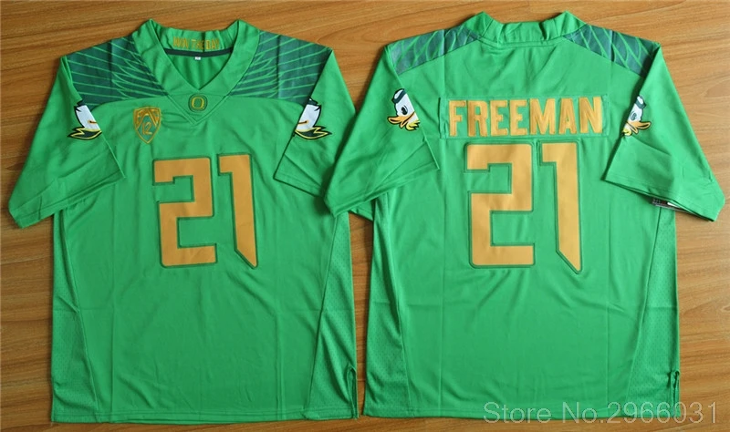 Oregon Ducks Royce Freeman 21 колледж Джерси-желтый зеленый черный белый сшитый Размер S-3XL