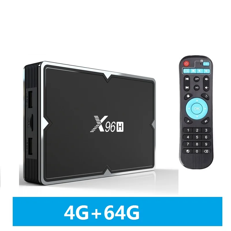 Smart Android tv BOX 6K 4K HD 3D 4G RAM64GB X96H wifi Android 9,0 tv BOX VS X96mini X96max - Цвет: 4G64G