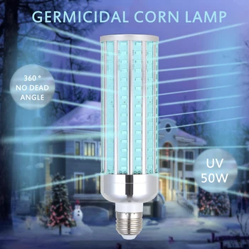 

LED UVC Bulb E27 ultraviolet sterilizer Ozone Disinfection Light Bulbs 50W uv sterilizer uv disinfection lamp uvc led sterilizer