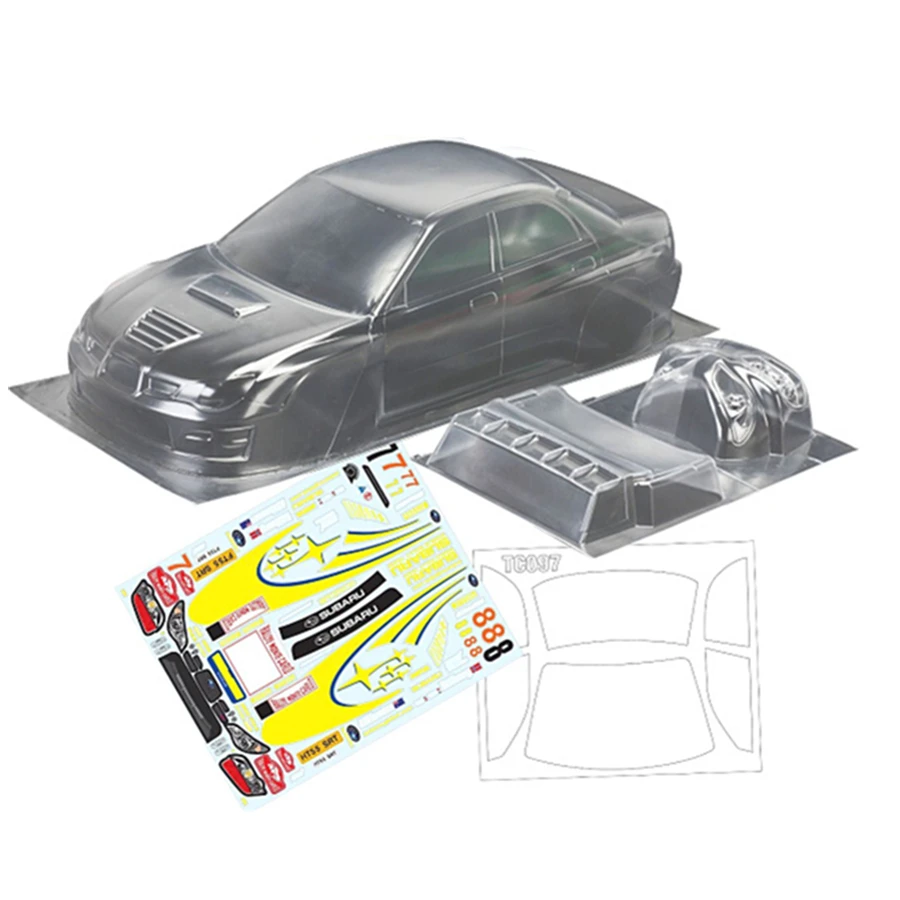 Команда C 1/10 SUBARU WRC игрушки модель PC прозрачный корпус с наклейкой 258 мм Колесная база для Rc Дрифт автомобиль плоский спорт на дороге автомобили