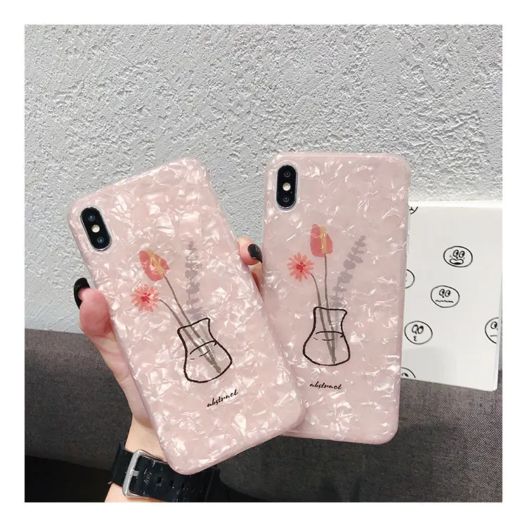 Для iPhone XS Max XS i8 элегантный цветочный Ins модный защитный чехол для iPhone 7 8 Plus 6 6s Coque