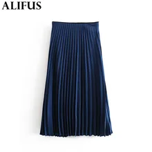 Модные женские плиссированные юбки с завышенной талией, Harajuku Boho, Женская длинная розовая юбка, Faldas Jupe Femme Saia