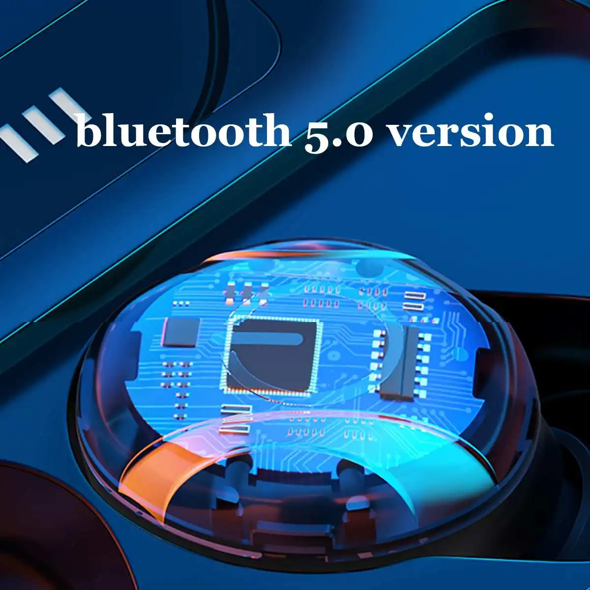 Bluetooth сенсорные наушники Беспроводная стереогарнитура холодный светильник светодиодный дисплей 4000 мАч зарядная коробка шумоподавление IPX7 водонепроницаемый