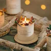 Creative Soy Wax with Wood Stand Romantic Aromatherapy Candles Pillar Candles for Christmas Wedding Party Home Decoration Gift 1