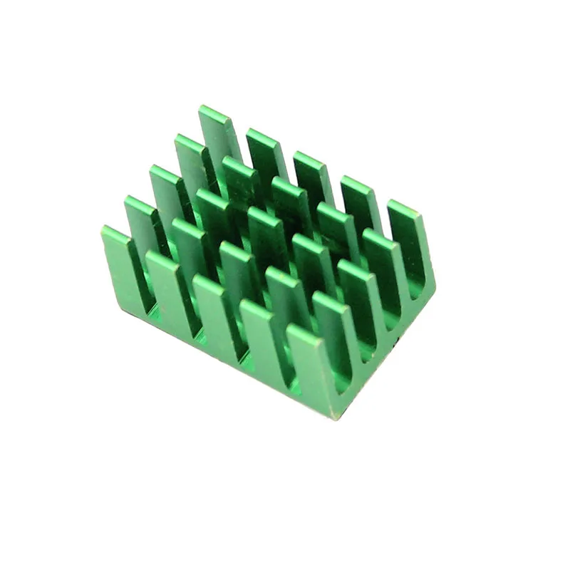 Younuon 20*14*11 mm Verde Alumínio Dissipador de Calor Radiador para Chip Eletrônico Led Ram Cooler Refrigerar 20x14x12 mm 100 Pcs - Imagem 2