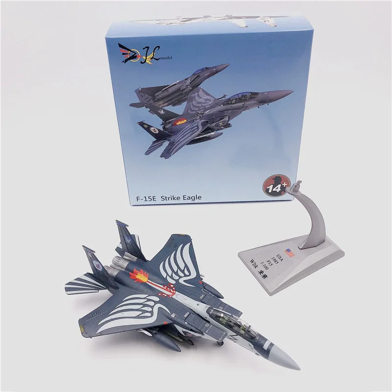 1/100 масштаб военный F-15E Strike Eagle Mudhen Fighter литой металлический самолет модель игрушки для коллекции подарков