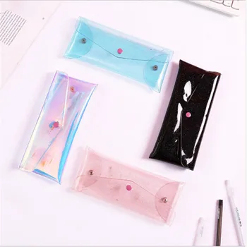 

Travel Transparent PVC Laser Cosmetic Bag Girl Korean Little Fresh Student Candy Color Makeup Storage Case Lovely Pencil Case