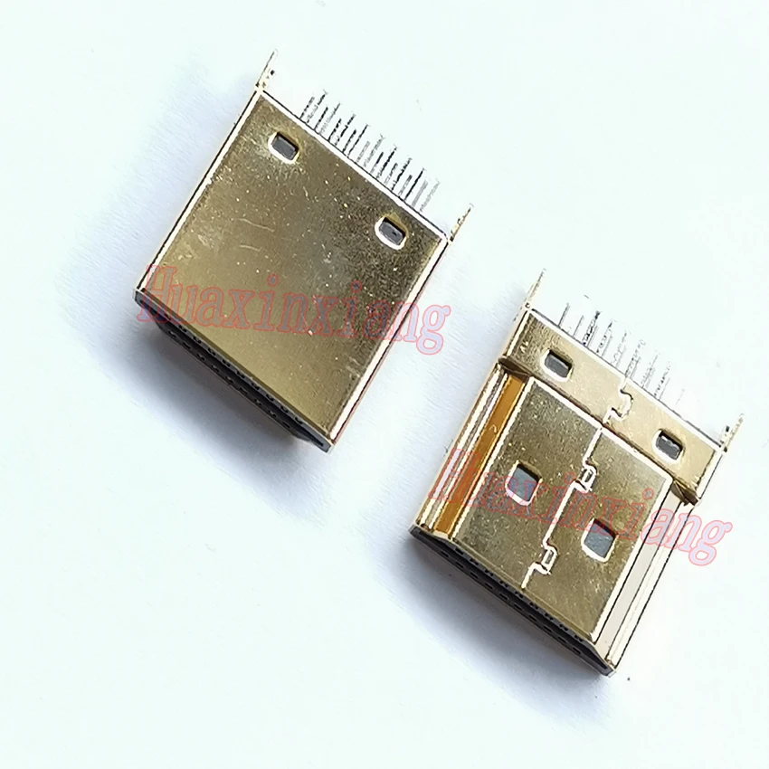 50PCS/Lot HDMI Male Jack/plug connector 19PIN 19P 1.6MM 180 Degree Gold