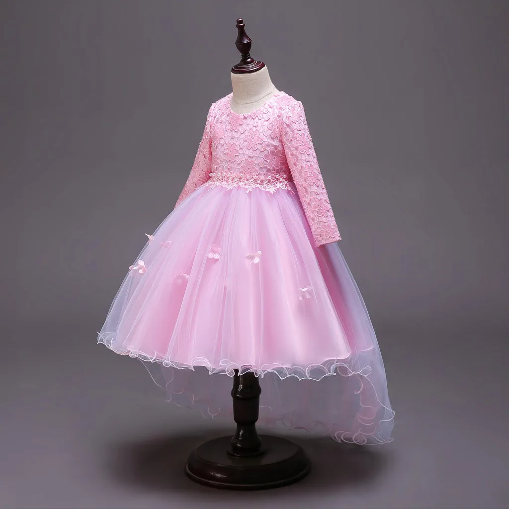 Kids Girls Rainbow Splice Princess Pageant Gown Birthday Party Dresses kids dresses for girls sukienki dla dziewczynek