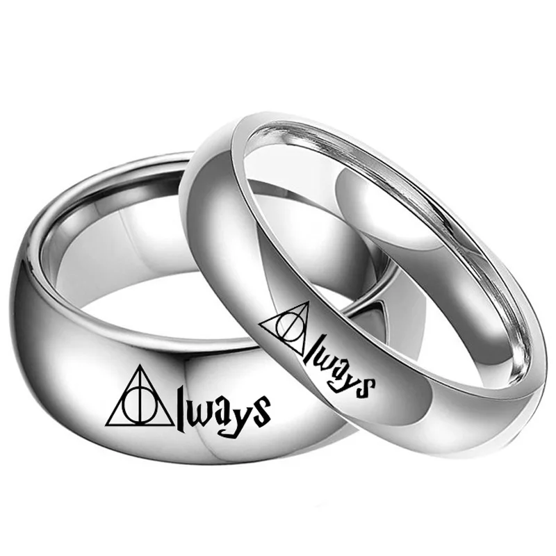 Мужские кольца HP Always the Deathly Золотое и черное мужское кольцо с камнем хит продаж 2019