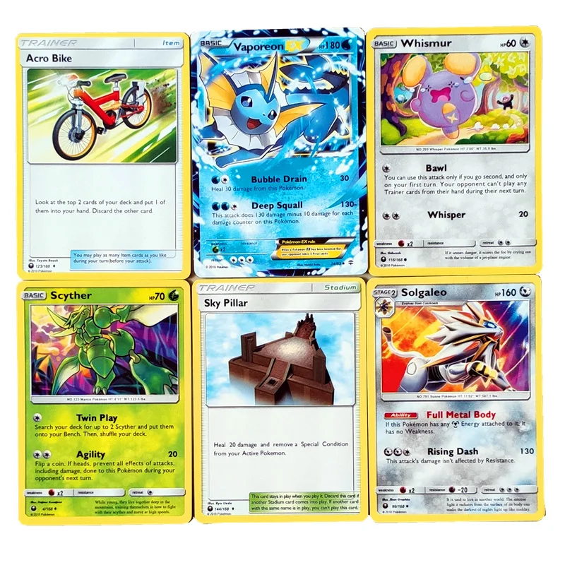 Аниме 400 шт./компл. Карты Покемон TAKARA TOMY игрушки боевой игры Snorlax Pocket Monster Eevee мультфильм детские рождественские подарки