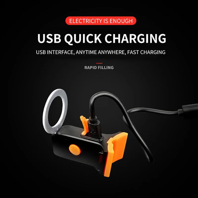 Велосипедный задний фонарь usb зарядный светильник для IP64 водонепроницаемый USB зарядный задний светильник s велосипедный светильник аксессуары круглый удобный