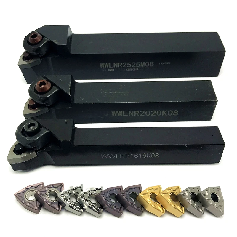 

WWLNR1616H08 WWLNR2020K08 WWLNR2525M08 External tool holder For cemented carbide inserts WNMG080404 WNMG080408 turning insert