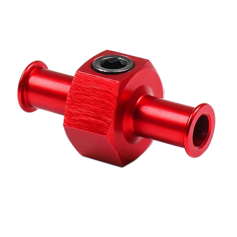 Universal Fuel Nitrous Pressure Gauge T Adapter 3/8 inch Hose 1/8 inch Npt Tee Port Red Car
