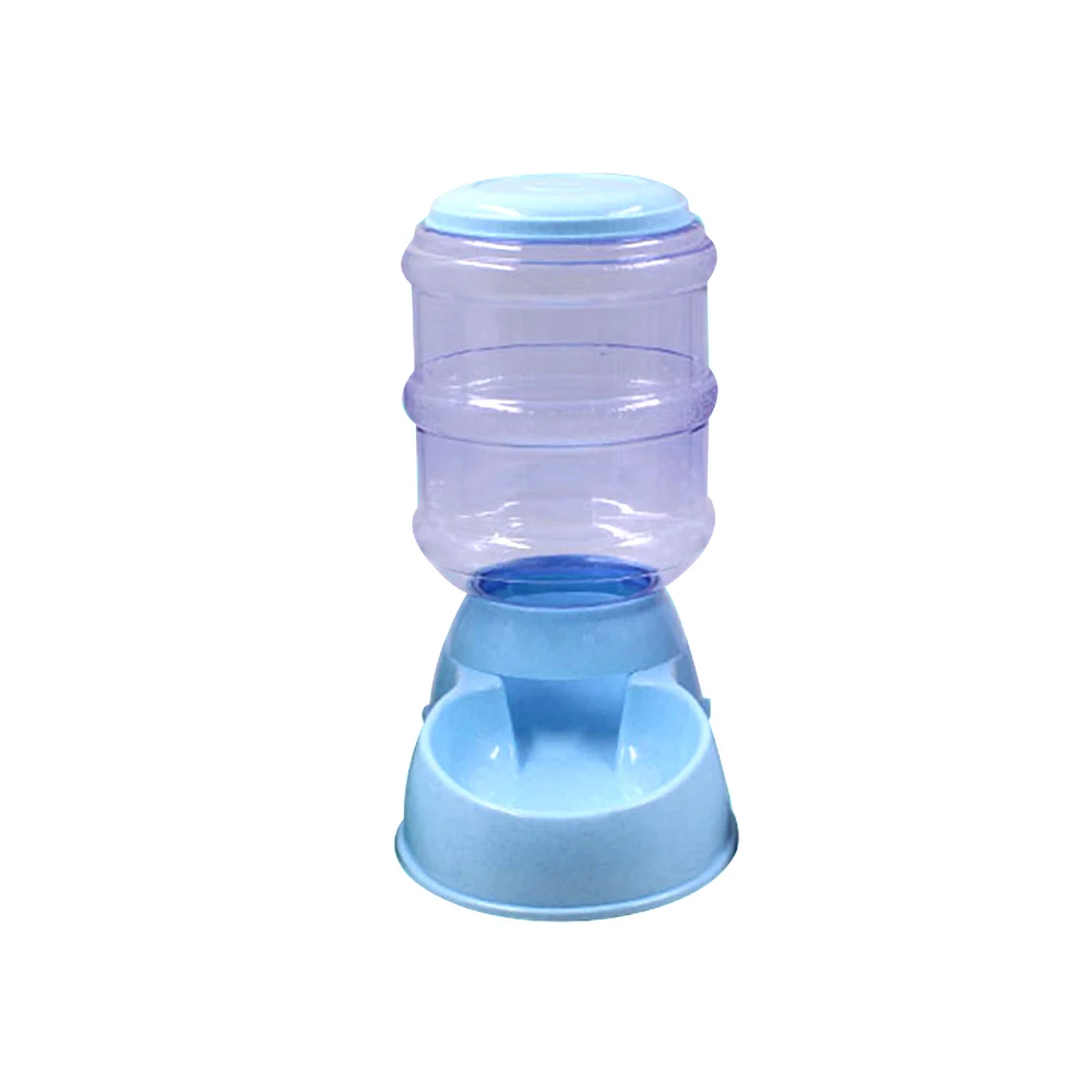3.8L Large Automatic Pet Feeder Fountain Water Food Dispenser Capacity Waterer Dog/Cat Bowl Drinking Feeding Pet Supplies - Цвет: Light blue Feeder.