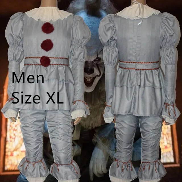 size XL light grey Steven King's It: маскарадный костюм pennywise, латексная маска для Хеллоуина, маска, два вида, костюмы клоунессы для взрослых детей, размер дропшиппинг - Цвет: size XL light grey