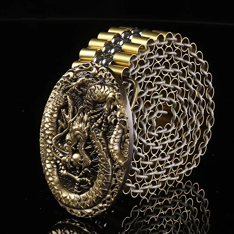 2 copper coiling dragon belt