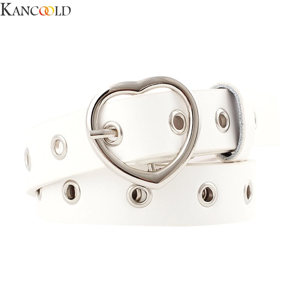 KANCOOLD, высокое качество, Ретро стиль, сердце, пряжка, для отдыха, кожаный брючный пояс, аксессуары для женщин, джинсы, платье, пояс
