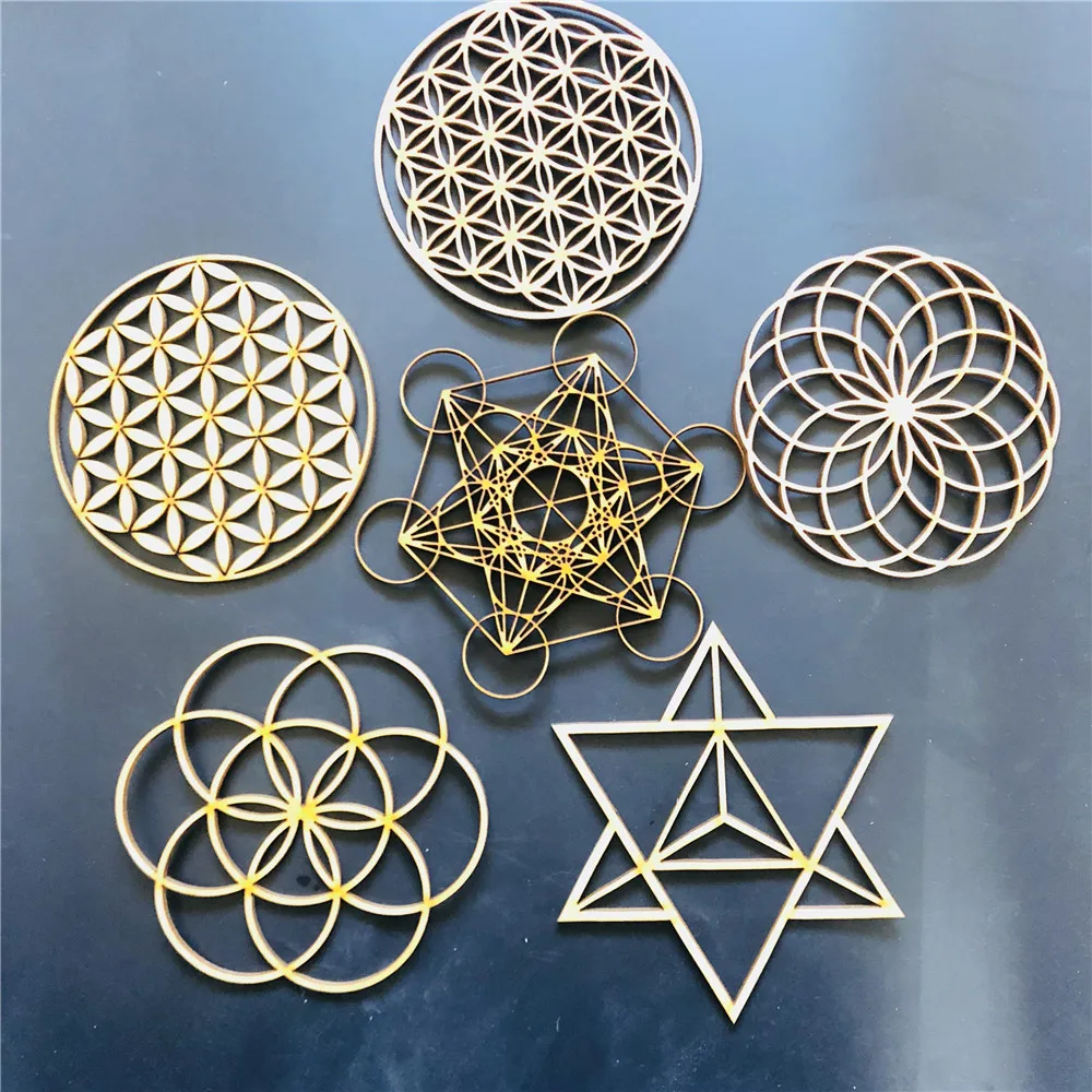 Деревянные геометрические украшения Flower Of Life вечерние гобелены с орнаментом из