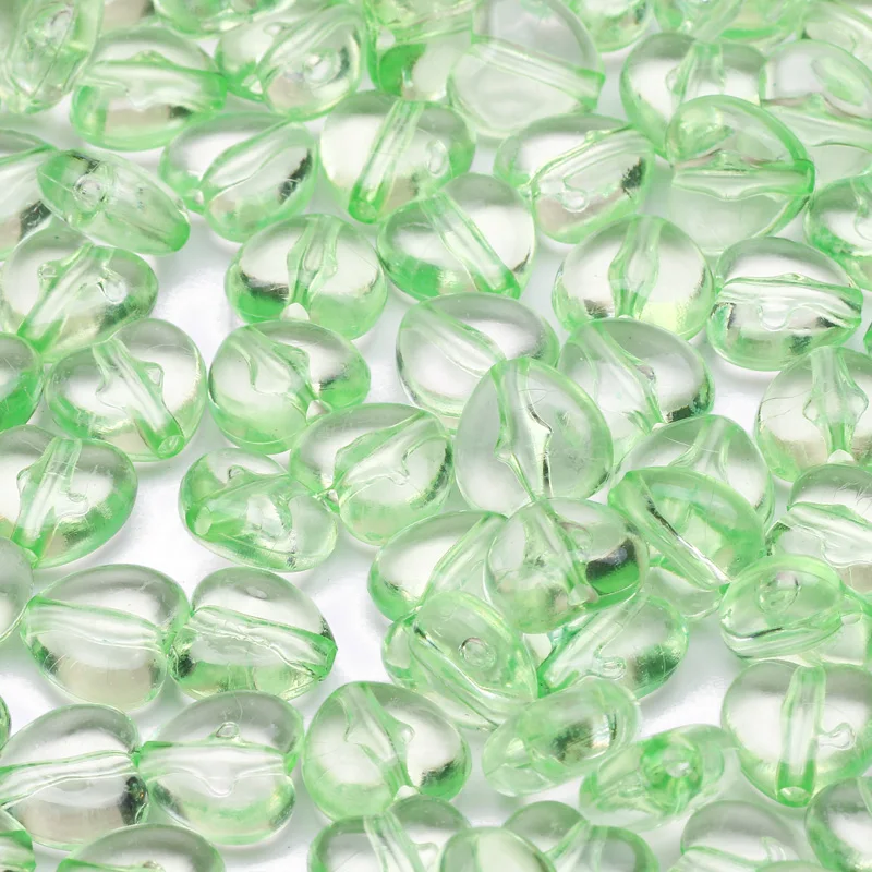 50/100/150/200pcs 11mm Transparent Charms Heart Shape Acrylic Beads Loose Spacer Beads For Jewelry Making Diy Bracelet Necklace