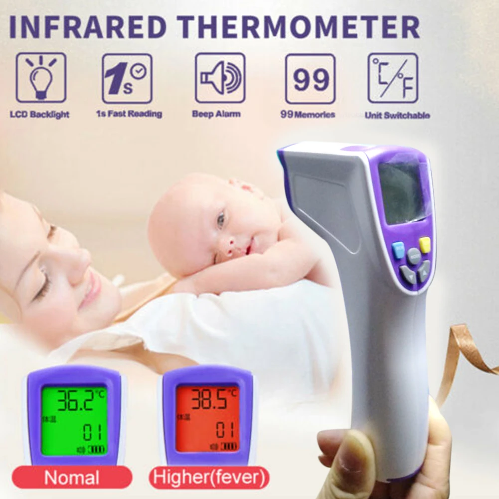 

New Handheld IR Infrared Head Forehead Non Contact Thermometer Digital LCD Thermometer for Adult Baby Home Office Dropshipping