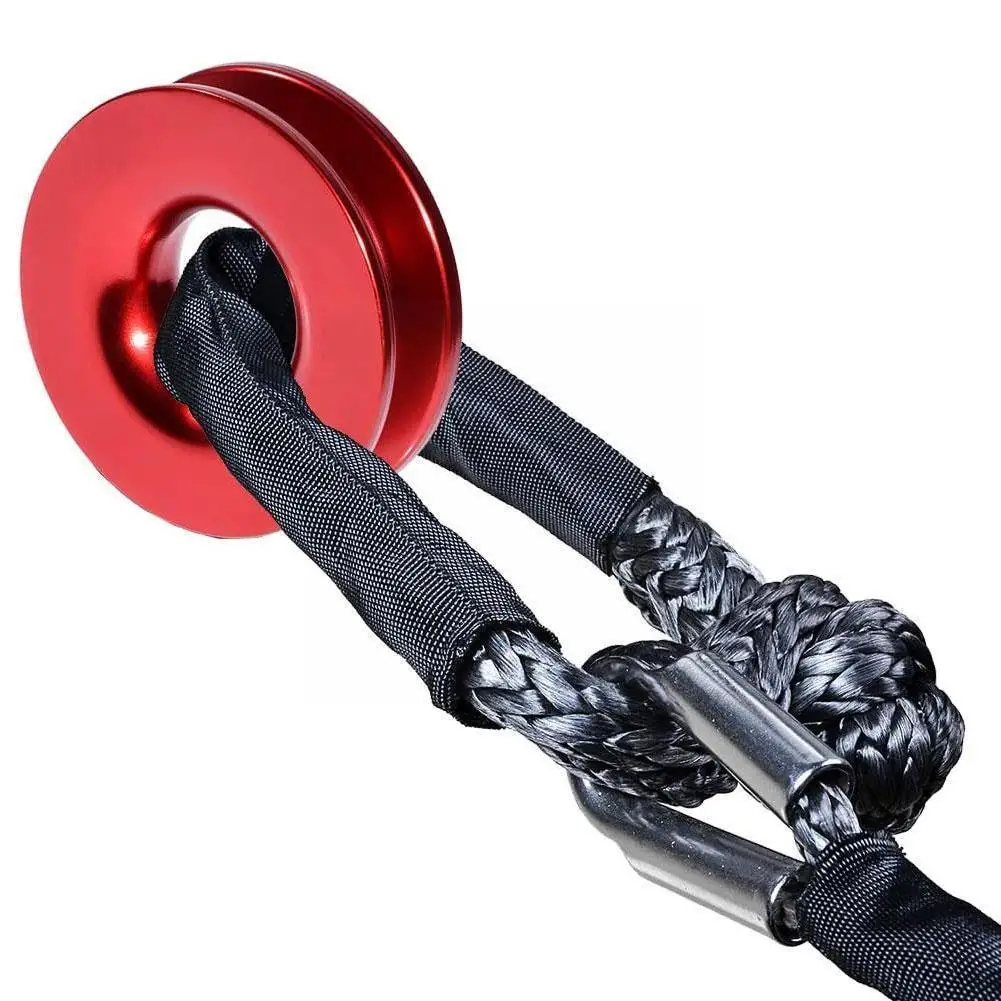 Recovery Ring Trucks Towing Rope Loop Snatch Block Winch 41000lb Strap Hook Off Accessories Shackles ATV Road Pulley Car Ca S4R9