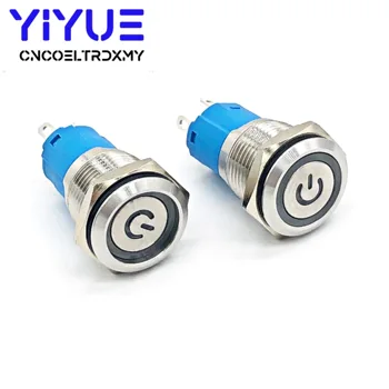 

1Pcs Waterproof Metal Push Button Switch 16mm With LED light 5V 12V 24V 220V RED BLUE GREEN YELLOW WHITE Self-reset/Self-Locking