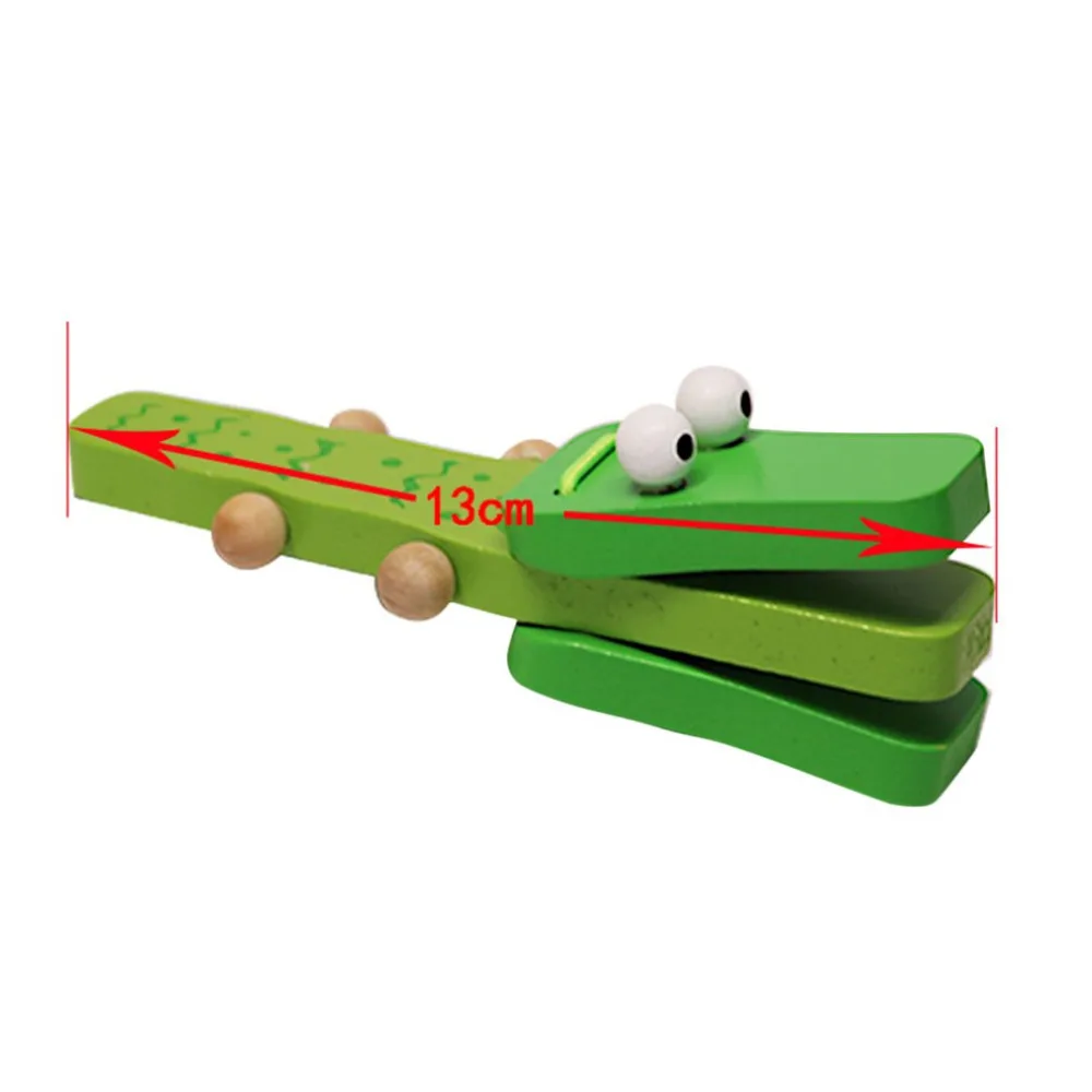 В форме крокодила деревянные кастаньеты детский музыкальный инструмент мультфильм ребенок музыкальное образовательное оборудование игрушка погремушка игрушка