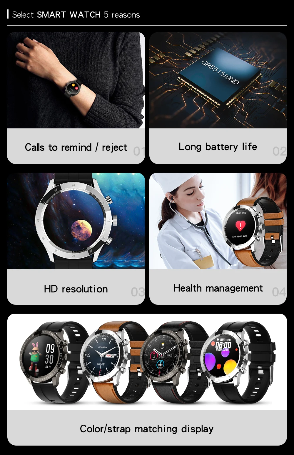 JWMOVE 2021 New Smart Watch Men Woman 360*360 Heart Rate sport smartwatch android watches Waterproof fitness tracker bracelet