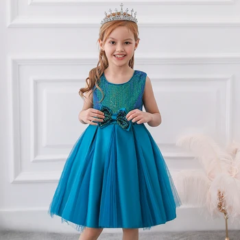 

2020 Summer Baby Girl Dress White Kids Dresses For Girls Children Clothes Sequin Gown Birthday Party Princess Tutu Dress Elegant