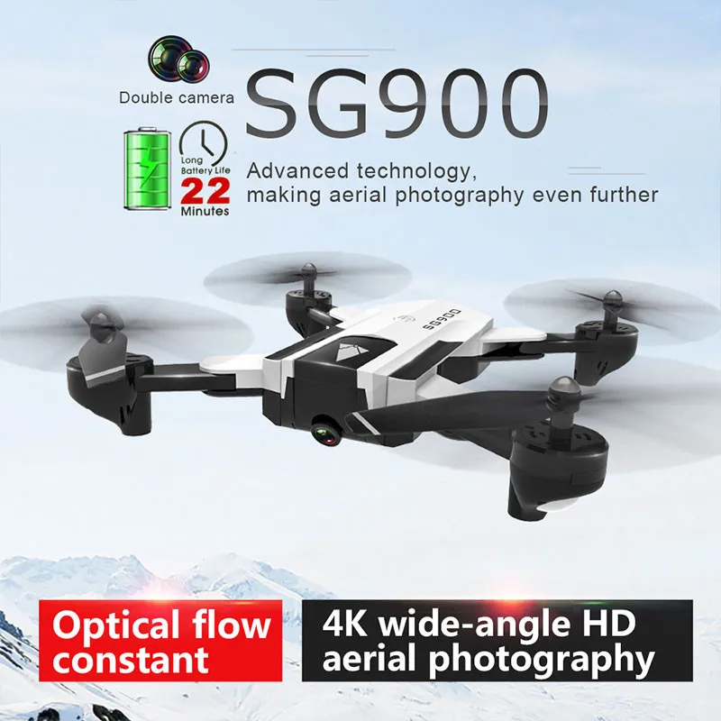 SG900 Дрон с камерой 4K HD вертолет Профессиональный Гоночный FPV Квадрокоптер 1080P