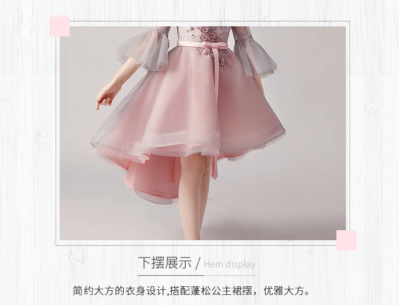 CHILDREN'S DAY CHILDREN'S Dress Princess Dress Girls Puffy Yarn Piano Costume Birthday Flower Boys/Flower Girls Small Host Forma