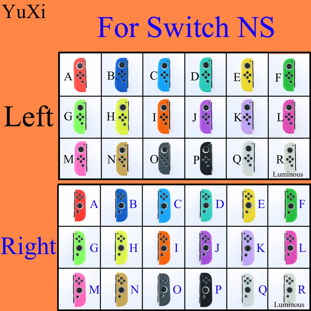 Силиконовый резиновый чехол YuXi для контроллера Nintendo Switch NX NS Joycon|Запасные части| |