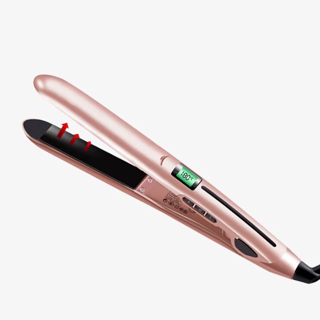 

Hair Straightener Professional Curler Tourmaline Mini Ceramic Hair Straightener Flat Alisadoras De Cabello Para Mujer #40