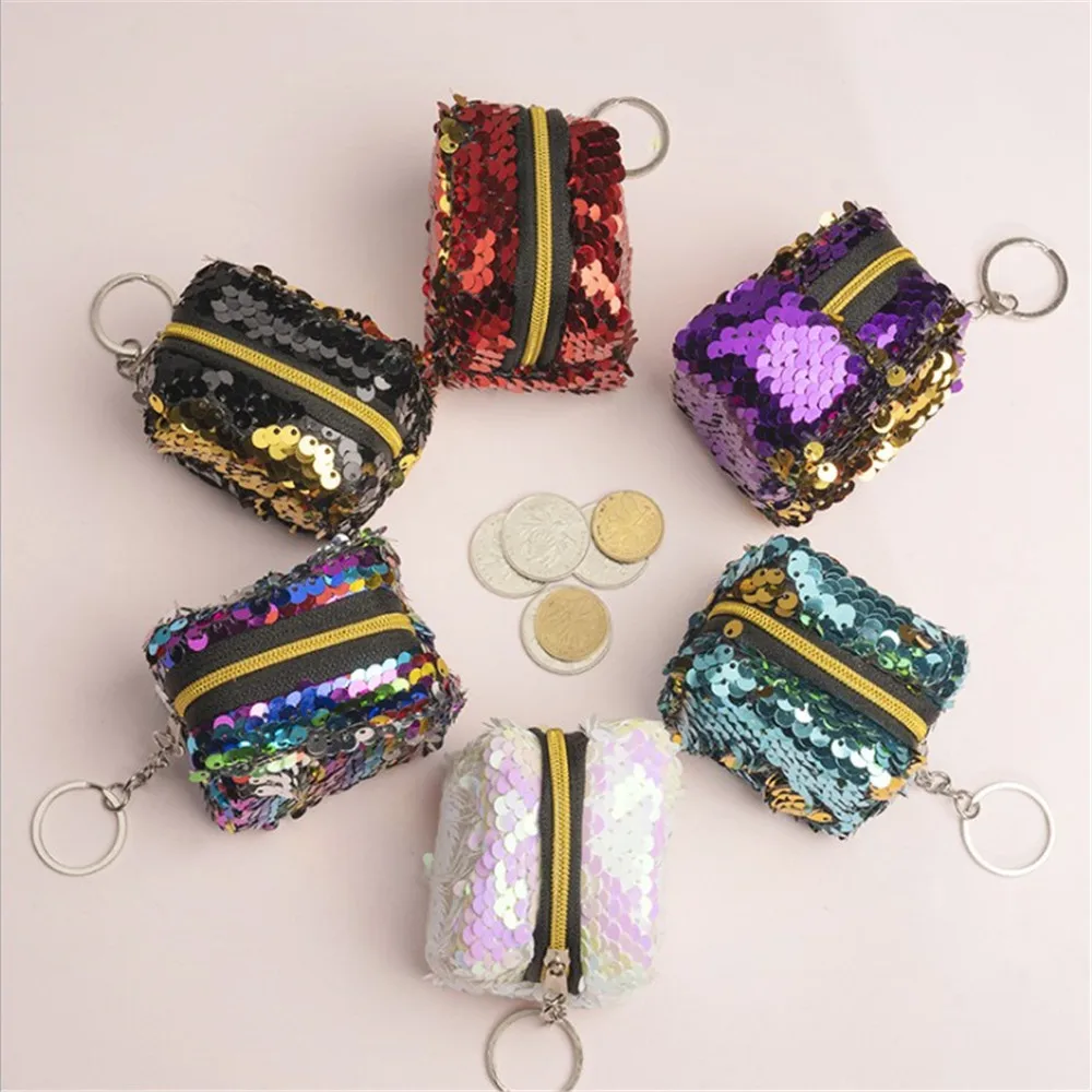 2019 New Fashion Women Kids Sequins Coin Purse Wallet Girl Zipper Clutch Earphone Package Handbag Bags Pouch | Багаж и сумки