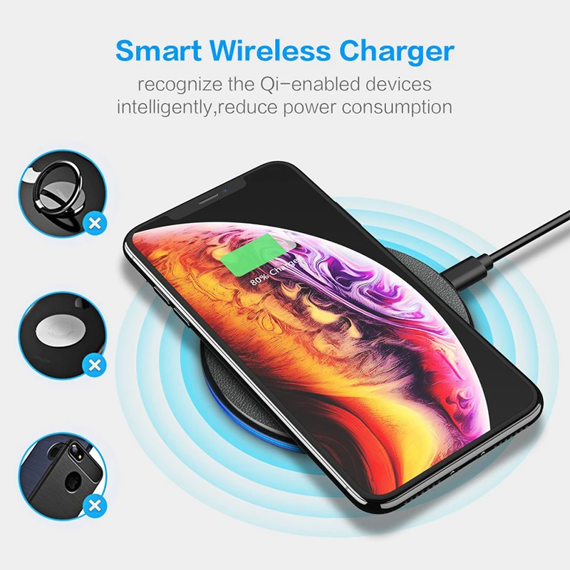 5 Вт Qi Беспроводное зарядное устройство для iPhone 11 Pro X Xs MAX XR 8 plus Беспроводное зарядное устройство для телефона для samsung S8 S9 S10 plus Note 9 8 S6 S7