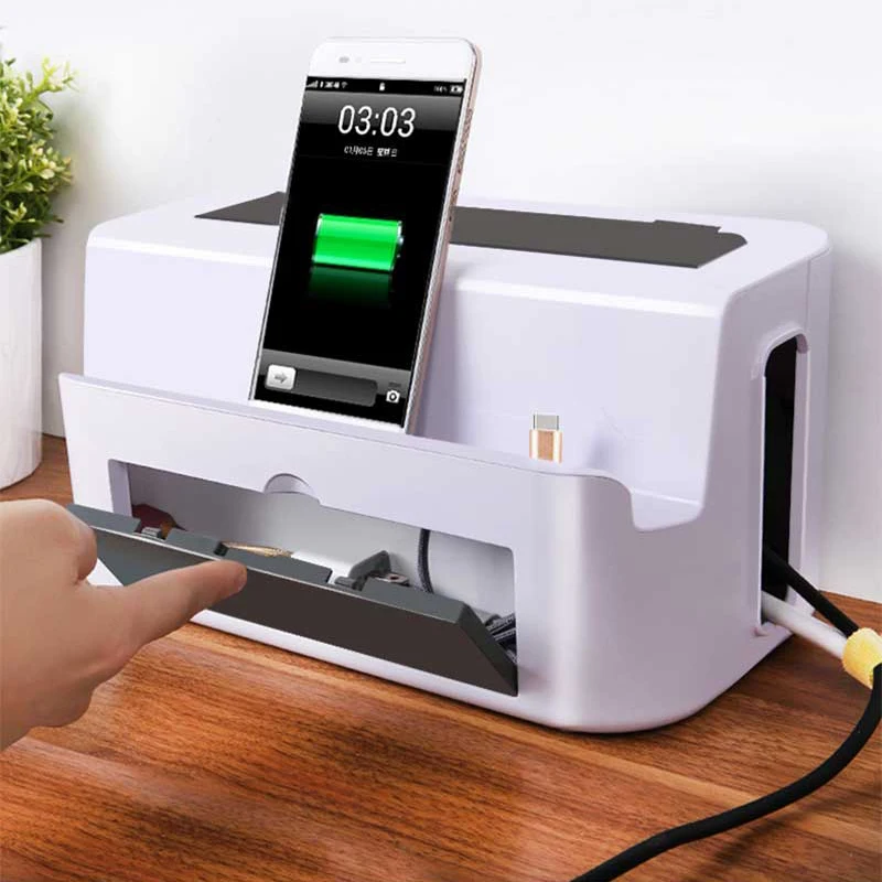 Baffect пластиковый ящик для хранения кабелей корпус Organizor power Strip провод управления коробка для кабелей коробка для хранения проводов для домашнего офиса