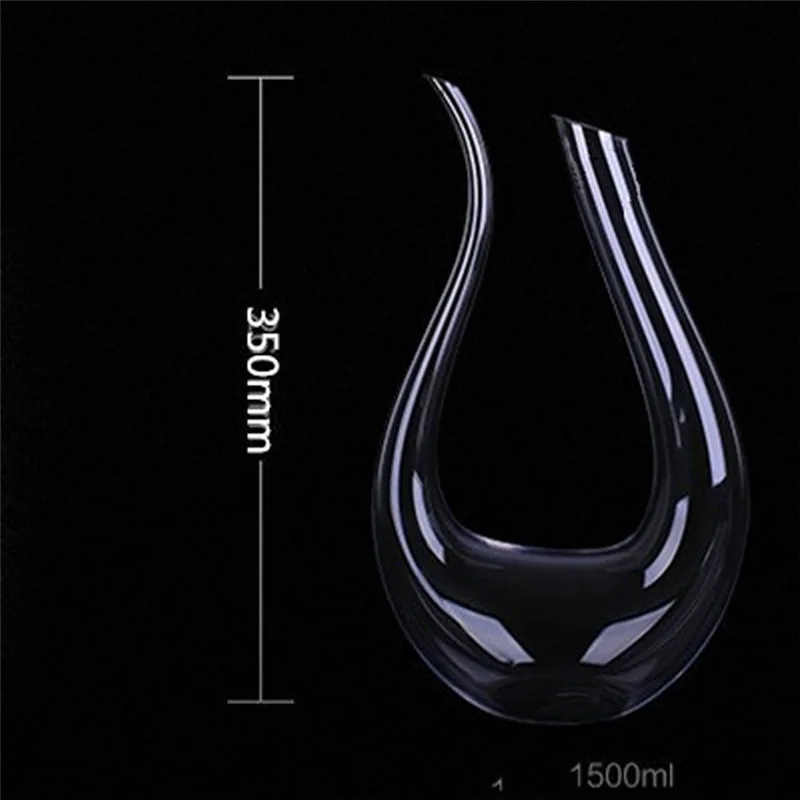 Red Wine Decanter Crystal Whiskey Set 1500ML U-Shaped Glass Decanter Bottle Para Vinho Aerator Luxury Pourer Separator Dispenser whiskey glass glass drinkware