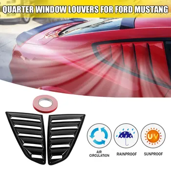 

1/4 Quarter 2pcs Car Rear Side Window Scoop Five Slot Open Louvers Vent Cover for Ford For Mustang For Fastback 2015-2020