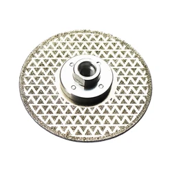 Lame de scie diamant galvanisée, disque de meulage pour marbre et granit, filetage M14, Double face 