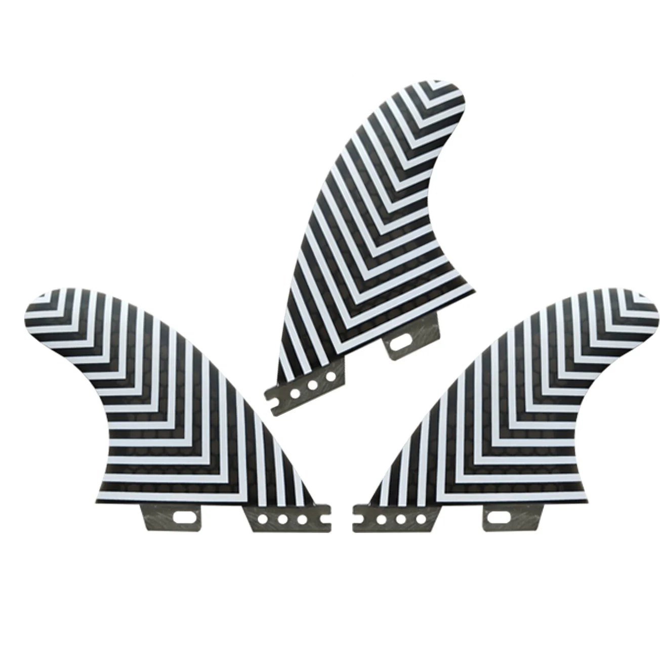Fiberglass Surfboard fins F II Epoxy Resion Honeycomb 3pcs Medium 2 Thruster Surfing Fins