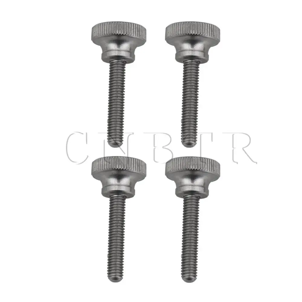 CNBTR 4x M5 25mm Thread 304 Stainless Steel Knurled Screws Furniture Bolts CNBTR 4x M5 25mm Thread 304 Stainless Steel Knurled Screws Furniture Bolts